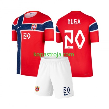 Billiga Fotbollströjor Norge Antonio Nusa 20 Barn Hemma tröja WM 2026 Kortärmad